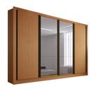 Guarda Roupa Casal Premium Zara 279,3cm com Espelho 4 Portas 4 Gavetas Yescasa