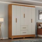 Guarda Roupa Casal Primordial Max 6 Portas de Bater 2 Gavetas