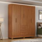 Guarda Roupa Casal Primordial Max 6 Portas de Bater 2 Gavetas