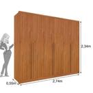 Guarda Roupa Casal Realeza 6 Portas 6 Gavetas Cinamomo 100% MDF