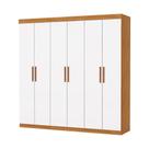 Guarda Roupa Casal Recife 6 Portas 2 Gavetas Sem Espelho Carioca Moveis Cinamomo-neve