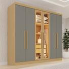 Guarda-roupa Casal Reflecta com Led 06 Portas 02 Gavetas França