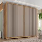 Guarda Roupa Casal Ripado 6 Portas 4 Gavetas Suburban Guarda Roupa Casal Ripado 6 Portas 4 Gavetas Suburban