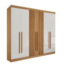 Guarda Roupa Casal Ripado 6 Portas 6 Gavetas Da Vinci Cinamomo Off White 100% MDF - D' Doro Guarda Roupa Casal Ripado 6 Portas 6 Gavetas Da Vinci Cinamomo Off White 100% MDF - D' Doro