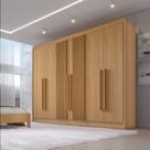 Guarda Roupa Casal Ripado 6 Portas 6 Gavetas e 1 Gaveta com Chave Dobradiça Slow Zeus Plus Marrom/Cinamomo Guarda Roupa Casal Ripado 6 Portas 6 Gavetas e 1 Gaveta com Chave Dobradiça Slow Zeus Plus Marrom/Cinamomo