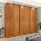 Guarda Roupa Casal Ripado 6 Portas Barcelona Tcil
