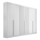 Guarda-Roupa Casal Ripado 6 Portas Siena-Branco Bianchi