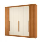 Guarda Roupa Casal Ripado Grecia Cinamomo Off White Conquist Cinamomo Com Off White