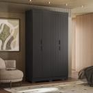 Guarda-roupa Casal Ripado York 4 Portas 2 Gavetas Olivar Móveis