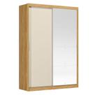 Guarda Roupa Casal Riva 22515K com Espelho Cinamon Touch Off White Flex - Demóbile