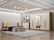 Guarda Roupa Casal Royal 6 Gavetas Com Espelho Novo Horizonte