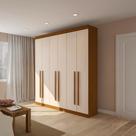 Guarda-Roupa Casal Santana 6 PT Imbuia e Off White