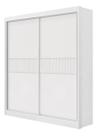 Guarda Roupa Casal Santorini 2 Pt Ripado Branco Mdf D'doro