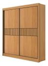 Guarda Roupa Casal Santorini 2 Pt Ripado Cinamomo Mdf D'doro