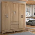 Guarda-Roupa Casal Senna 6 Portas 2 Gavetas Amêndola Touch - Panorama Móveis Guarda-Roupa Casal Senna 6 Portas 2 Gavetas Amêndola Touch - Panorama Móveis