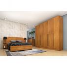 Guarda Roupa Casal Sevilla 6 Portas Articuladas 8 Gavetas Cinamomo MDP TCIL
