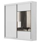 Guarda Roupa Casal Sienna 2 Portas 4 Gavetas Neve com Espelho Novo Horizonte