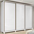 Guarda-Roupa Casal Spazio 270 3 portas 6 Gavetas Branco