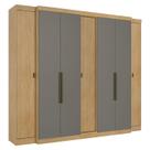 Guarda Roupa Casal Supremo 7 Portas Nogal Gris Acetinado - THB