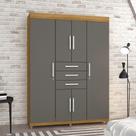 Guarda-Roupa Casal Taurus Imperial Nature Alasca 6 Portas Giratórias 3 Gavetas MDP Vila Rica