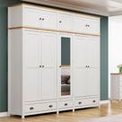 Guarda Roupa Casal Topázio 10 Portas 3 Gavetas 9139BF Branco Freijó Finestra