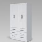 Guarda Roupa Casal Treviso 4 Portas 6 Gavetas