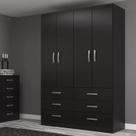 Guarda Roupa Casal Treviso 4 Portas 6 Gavetas