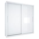 Guarda Roupa Casal Trianon 2 Portas 4 Gavetas Branco Absoluto Semi Fosco - Zanzini