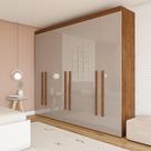 Guarda-Roupa Casal Triunfo 6 PT Imbuia e Off White