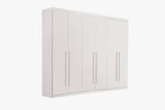 Guarda roupa casal uberaba 6 portas de abrir 4 gavetas 100% mdf