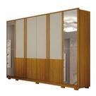 Guarda Roupa Casal Urban 6 Portas Com Espelho Cinamomo Off White - Leifer