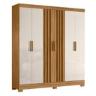 Guarda Roupa Casal Valença 6 Portas Freijó Off White - Moval