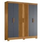 Guarda Roupa Casal Valença 6 Portas Ripado - Moval