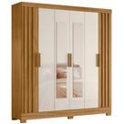 Guarda Roupa Casal Valença Com Espelho 6 Portas Freijó Off White Moval Guarda Roupa Casal Valença Com Espelho 6 Portas Freijó Off White Moval