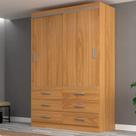 Guarda Roupa Casal Veneza Premium 2 Portas De Correr 6 Gavetas - Cinnamomo Cinnamomo