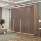 Guarda Roupa Casal Versa 6 Portas com Puxador Em MDF Amplo, Robusto e Moderno