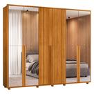 Guarda Roupa Casal Volpi Ripado 6 Portas com 8 Espelhos - Madetec