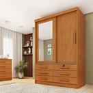 Guarda Roupa Chicago 2 Portas 6 Gavetas Cinamomo/Cinamomo Tcil Moveis