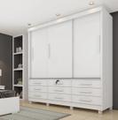 Guarda Roupa Chicago 3 Portas 9 Gavetas Com Pés Móveis Tcil