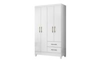 Guarda-roupa chile branco brilho moval
