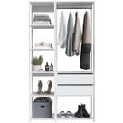 Guarda Roupa Closet 2 Pecas Cabideiro Gaveta Branco Prodecor Com Nichos Modulos Easy Multiuso Guarda Roupa Closet 2 Pecas Cabideiro Gaveta Branco Prodecor Com Nichos Modulos Easy Multiuso