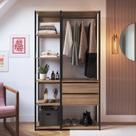 Guarda Roupa Closet 2 Peças com 1 Cabideiros 2 Gavetas e 6 Nichos Easy Guarda Roupa Closet 2 Peças com 1 Cabideiros 2 Gavetas e 6 Nichos Easy