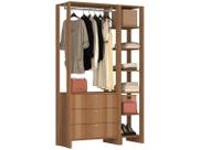 Guarda-Roupa Closet 2 Peças com Cabideiro 3 Gavetas e 7 Nichos Yes
