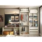 Guarda Roupa Closet, 3 Gavetas, 2 Cabideiros Legno Crema Guarda Roupa Closet, 3 Gavetas, 2 Cabideiros Legno Crema