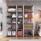 Guarda Roupa Closet 3 Peças com 2 Gavetas e 14 Nichos Easy