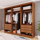 Guarda-roupa Closet 6 Gavetas com Pés Florianópolis Espresso Móveis
