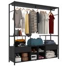 Guarda Roupa Closet Casal Barcelona Industrial 174cm 02 Gavetas Preto Texturizado - Desk Design Guarda Roupa Closet Casal Barcelona Industrial 174cm 02 Gavetas Preto Texturizado - Desk Design