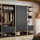 Guarda-roupa Closet Casal com Cabideiros 2 Portas 6 Gavetas 232cm