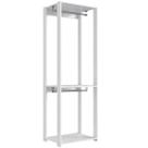 Guarda Roupa Closet com 2 Cabideiro Branco 60x45x183cm Modulo Arara Guarda Roupa Closet com 2 Cabideiro Branco 60x45x183cm Modulo Arara
