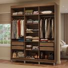 Guarda-Roupa Closet com Pés 4 Gavetas 180cm Rustic Venus Madesa
